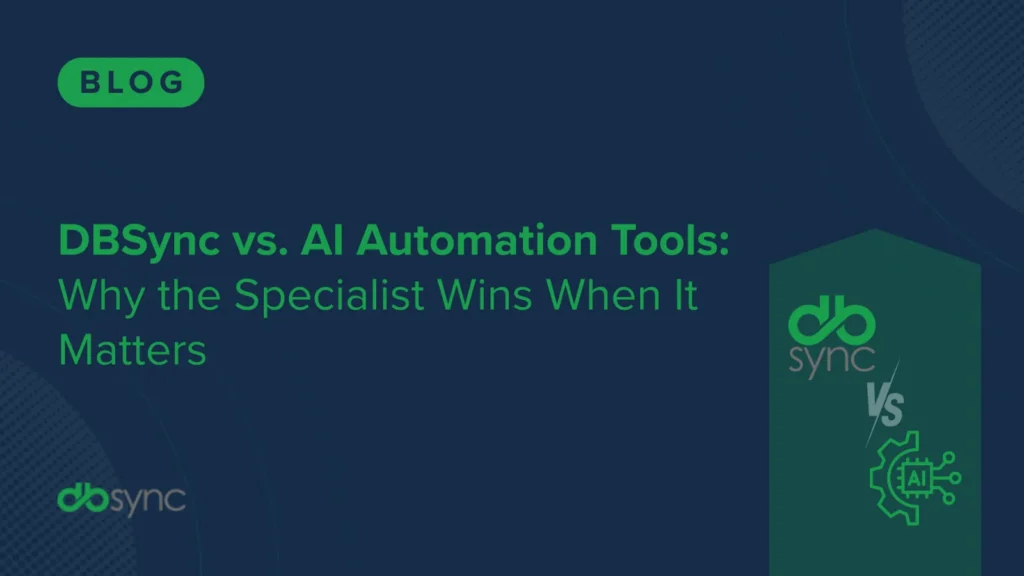 DBSync vs AI automation tools