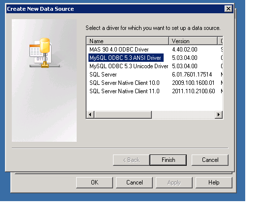 configure your ODBC data source configurations