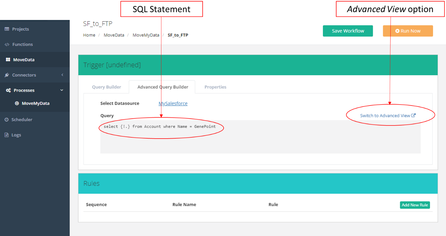 Figure 16 – Advanced Query Builder