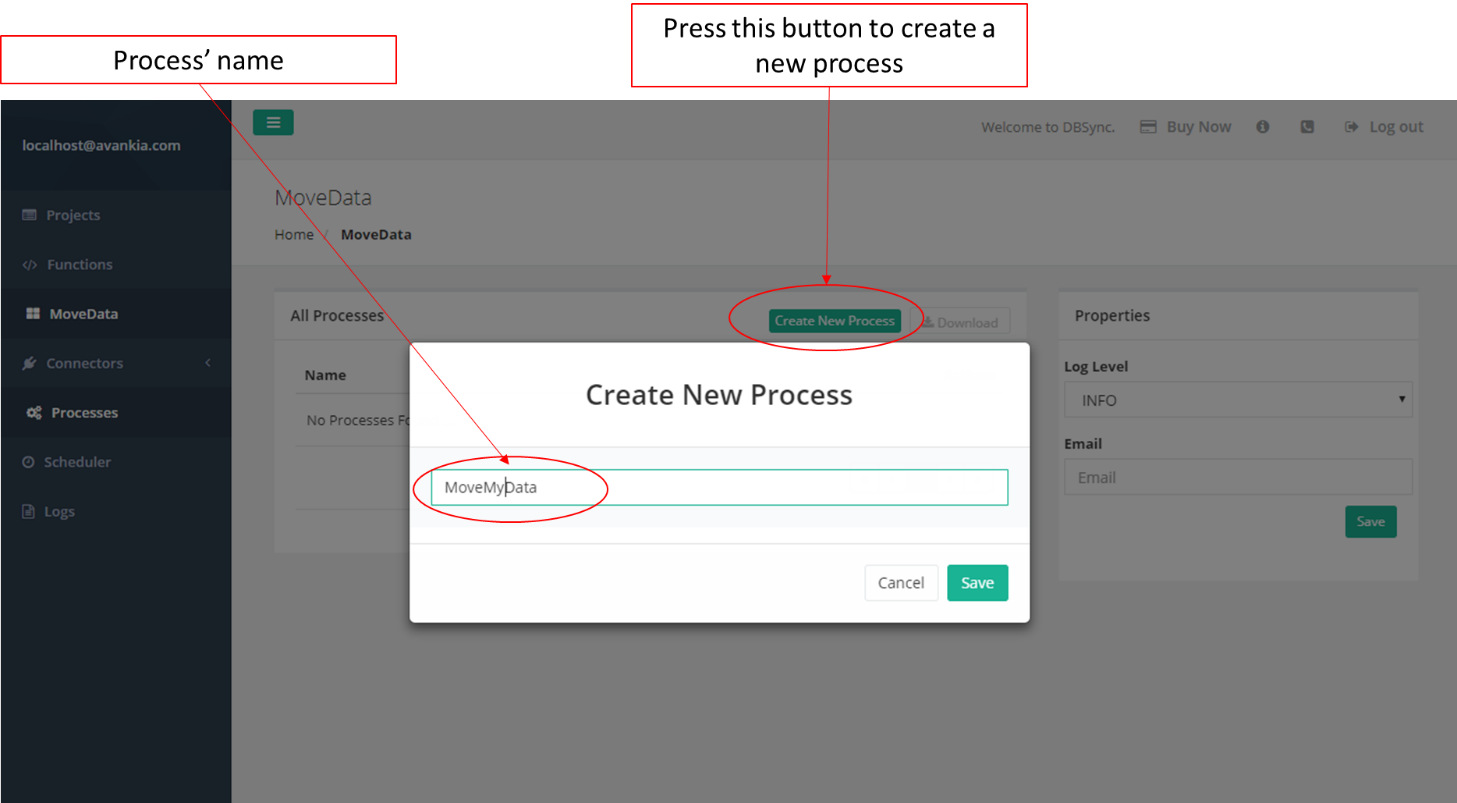 Figure 9 – Create a new process.