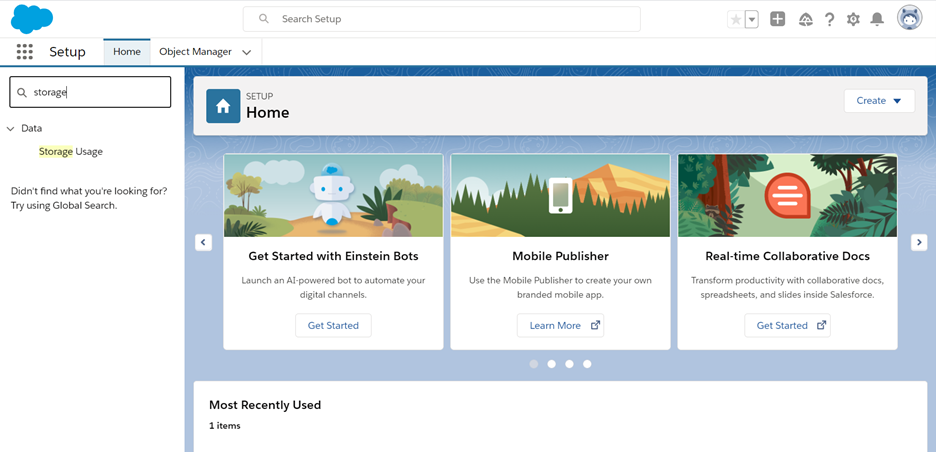 Where to Access Your Storage Usage Report in Salesforce Classic 2